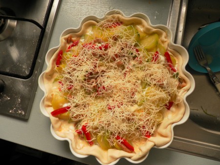 Tarte courgette aux 3 fromages